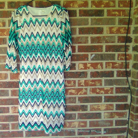 Tacera chevron pattern dress - Picture 1 of 5